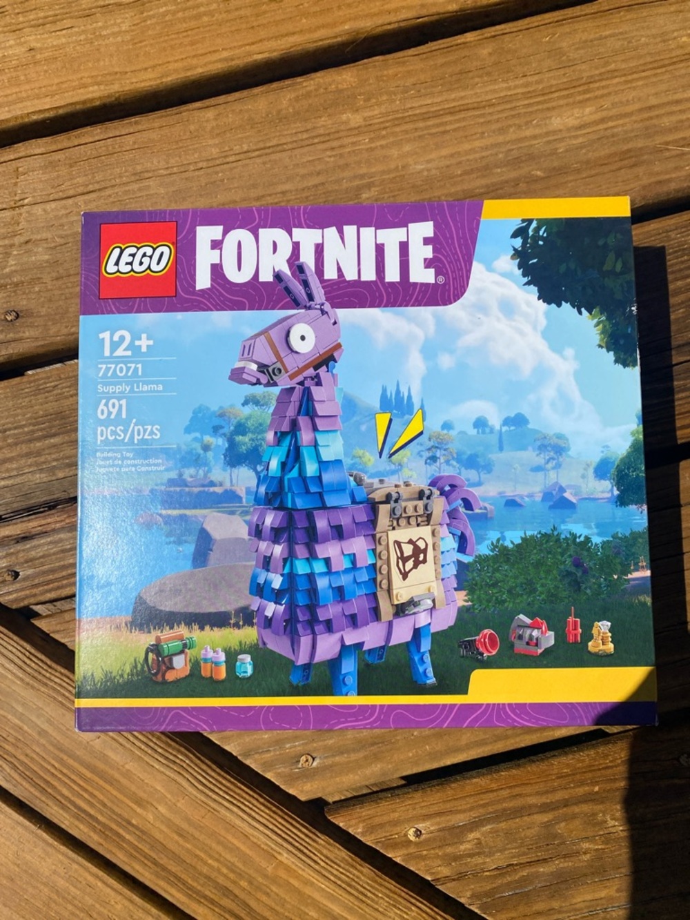 Lego Fortnite Supply Llama Building Set - Purple, Blue and Tan Accents NEW